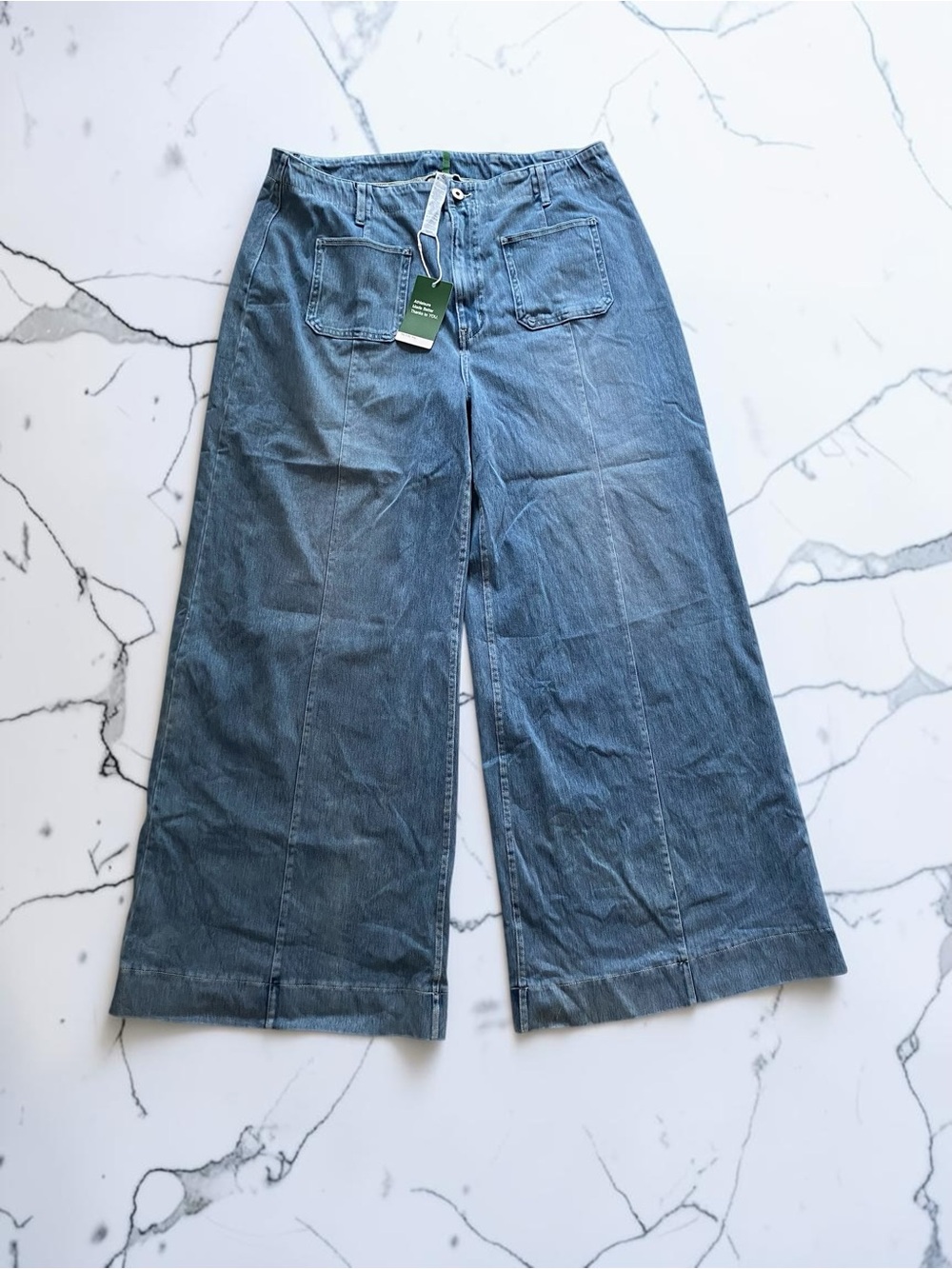 Halara Flex™ High Waisted Pockets Washed Casual Wide Leg Jeans